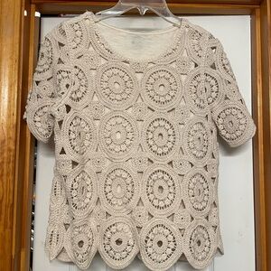 Design History Cream Crochet Blouse